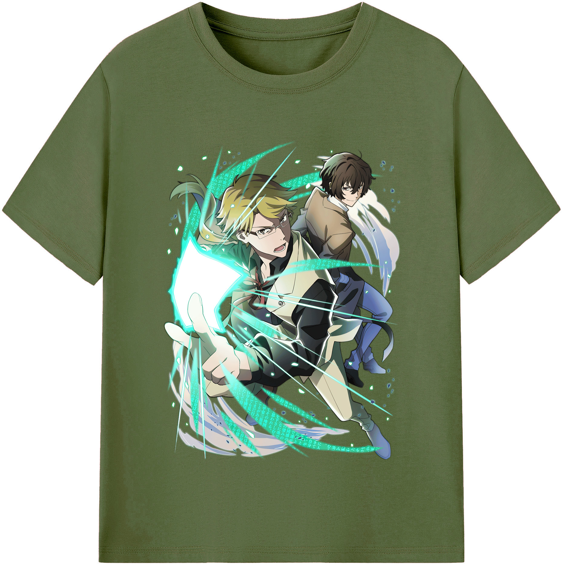 （画像用） 文豪ストレイドッグス Bungo Stray Dogs 綿100％半袖Tシャツ（フロントプリント）